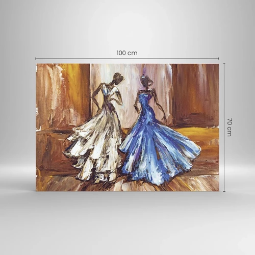 Cuadro sobre vidrio - Impresiones sobre Vidrio - Un elegante dúo - 100x70 cm