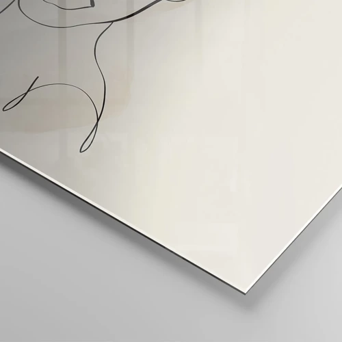 Cuadro sobre vidrio - Impresiones sobre Vidrio - Un esbozo de sensualidad - 70x70 cm