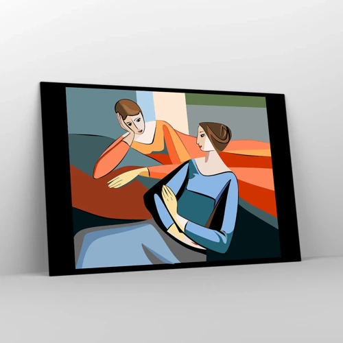 Cuadro sobre vidrio - Impresiones sobre Vidrio - Un momento de confidencias - 120x80 cm