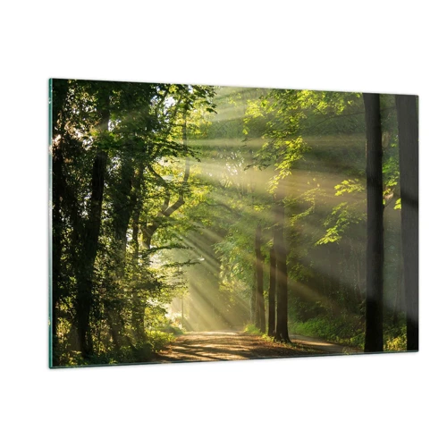 Cuadro sobre vidrio - Impresiones sobre Vidrio - Un momento en el bosque - 120x80 cm