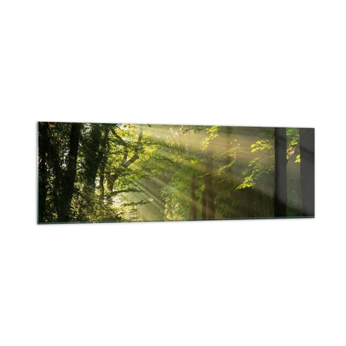 Cuadro sobre vidrio - Impresiones sobre Vidrio - Un momento en el bosque - 160x50 cm