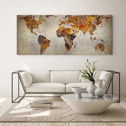 Cuadro sobre vidrio - Impresiones sobre Vidrio - Un mundo verdaderamente grande - 100x40 cm