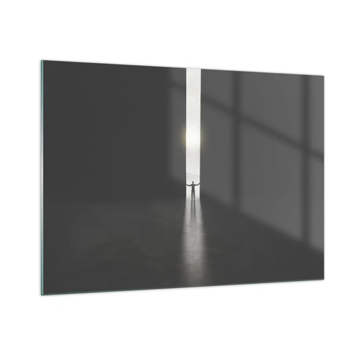 Cuadro sobre vidrio - Impresiones sobre Vidrio - Un paso hacia un futuro brillante - 100x70 cm