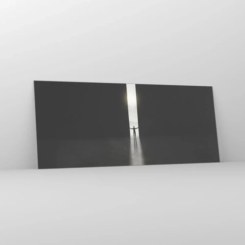Cuadro sobre vidrio - Impresiones sobre Vidrio - Un paso hacia un futuro brillante - 120x50 cm