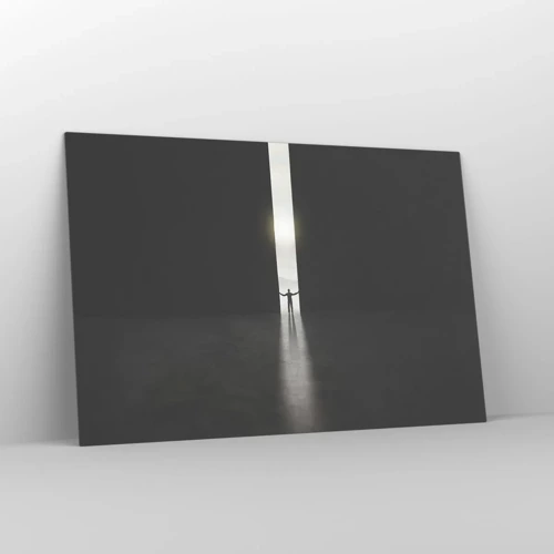 Cuadro sobre vidrio - Impresiones sobre Vidrio - Un paso hacia un futuro brillante - 120x80 cm
