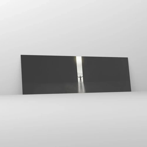 Cuadro sobre vidrio - Impresiones sobre Vidrio - Un paso hacia un futuro brillante - 160x50 cm