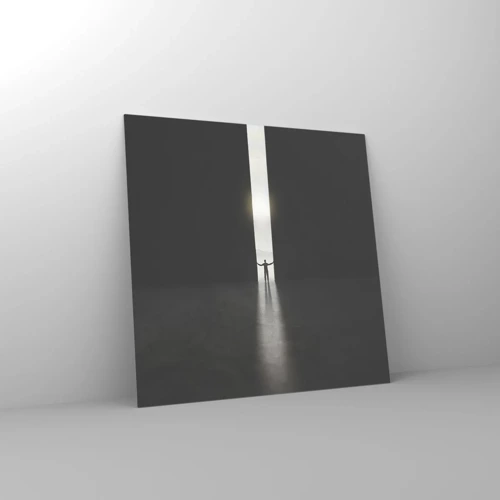 Cuadro sobre vidrio - Impresiones sobre Vidrio - Un paso hacia un futuro brillante - 50x50 cm