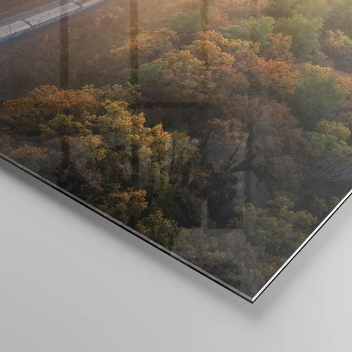 Cuadro sobre vidrio - Impresiones sobre Vidrio - Un viaje otoñal - 120x50 cm