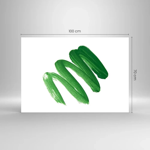 Cuadro sobre vidrio - Impresiones sobre Vidrio - Una broma verde - 100x70 cm