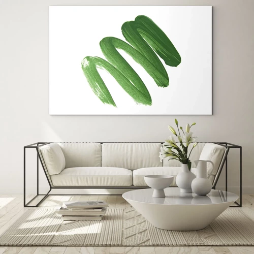 Cuadro sobre vidrio - Impresiones sobre Vidrio - Una broma verde - 120x80 cm