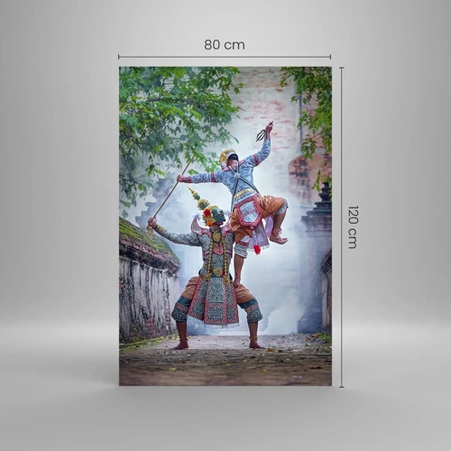 Cuadro sobre vidrio - Impresiones sobre Vidrio - Una danza de belleza mortal - 80x120 cm