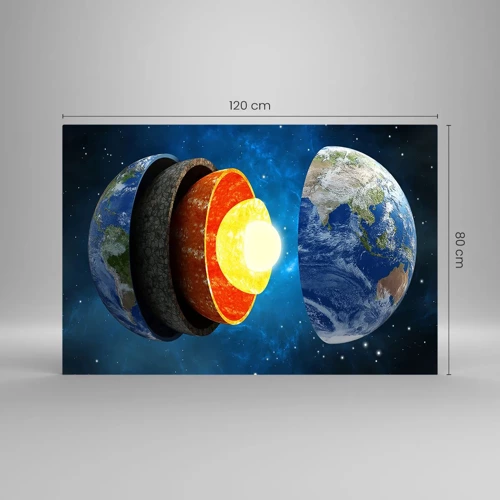 Cuadro sobre vidrio - Impresiones sobre Vidrio - Una expedición a las entrañas de la Tierra - 120x80 cm