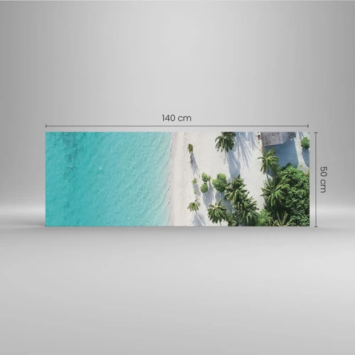 Cuadro sobre vidrio - Impresiones sobre Vidrio - Vacaciones en el paraíso - 140x50 cm