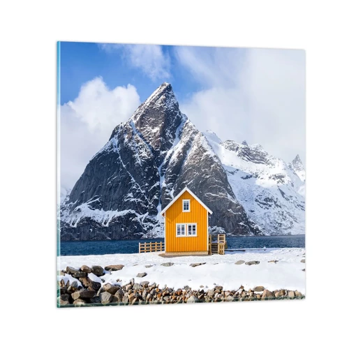 Cuadro sobre vidrio - Impresiones sobre Vidrio - Vacaciones escandinavas - 50x50 cm
