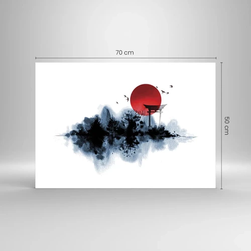 Cuadro sobre vidrio - Impresiones sobre Vidrio - Visión japonesa - 70x50 cm