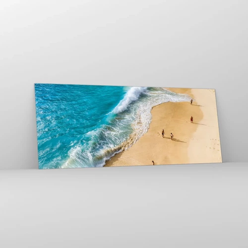 Cuadro sobre vidrio - Impresiones sobre Vidrio - Y luego el sol, la playa... - 100x40 cm