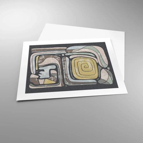 Póster - Abstracción con espíritu precolombino - 50x40 cm
