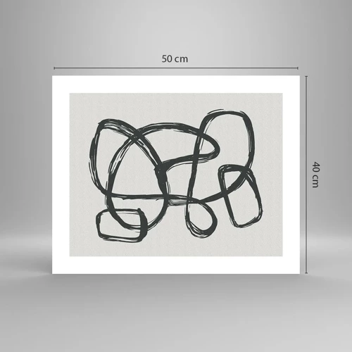 Póster - Abstracción en bucle - 50x40 cm