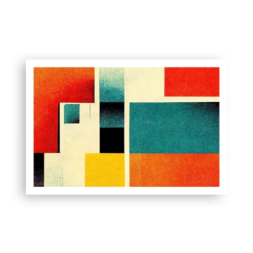 Póster - Abstracción geométrica - buena energía - 91x61 cm