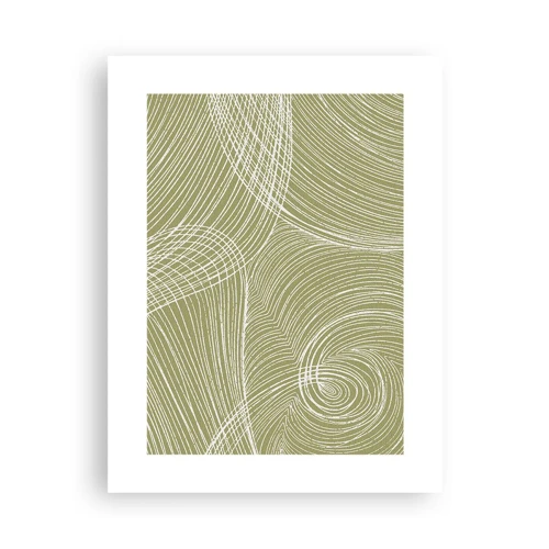 Póster - Abstracción intrincada en blanco - 30x40 cm