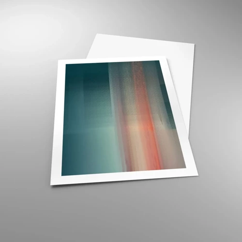 Póster - Abstracción: ondas de luz - 50x70 cm