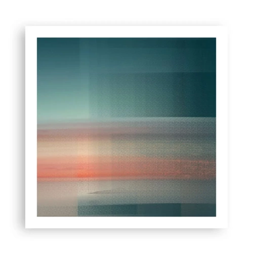 Póster - Abstracción: ondas de luz - 60x60 cm