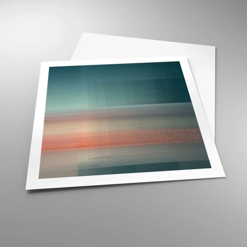 Póster - Abstracción: ondas de luz - 60x60 cm