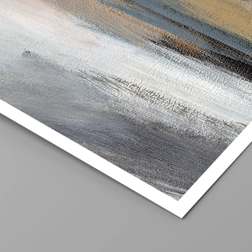 Póster - Abstracción: paisaje nórdico - 50x50 cm