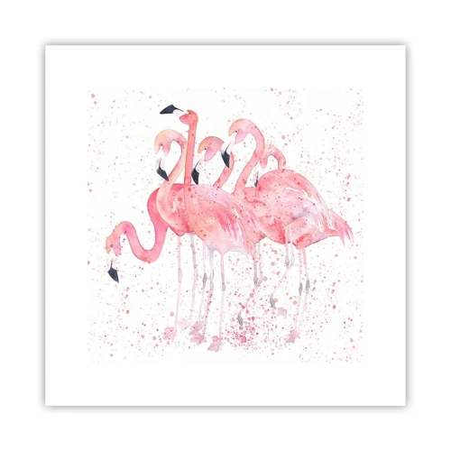 Póster - Asamblea rosa - 30x30 cm