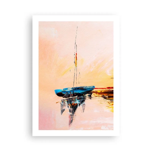 Póster - Atardecer en el puerto deportivo - 50x70 cm