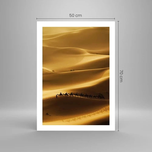 Póster - Caravana sobre las olas del desierto - 50x70 cm