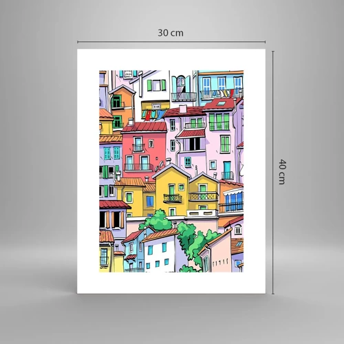 Póster - Ciudad alegre - 30x40 cm