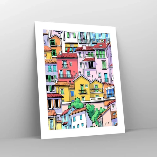 Póster - Ciudad alegre - 40x50 cm