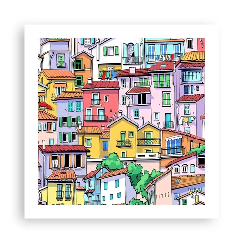 Póster - Ciudad alegre - 50x50 cm