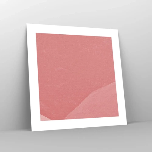 Póster - Composición orgánica en rosa - 40x40 cm