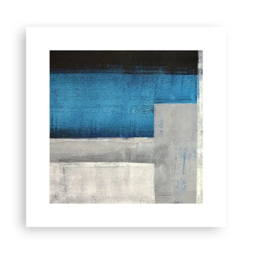 Póster - Composición poética de gris y azul - 30x30 cm