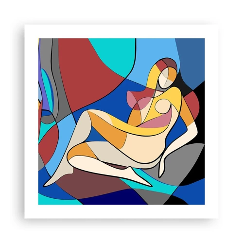 Póster - Desnudo cubista - 50x50 cm