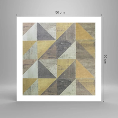 Póster - El arte de los triángulos - 50x50 cm
