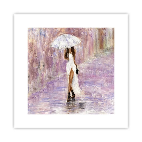 Póster - En la lluvia de lilas - 30x30 cm