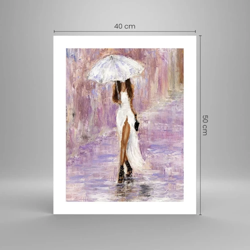 Póster - En la lluvia de lilas - 40x50 cm