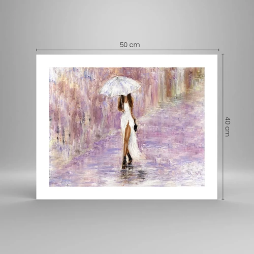 Póster - En la lluvia de lilas - 50x40 cm