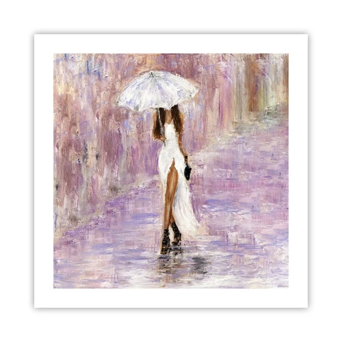 Póster - En la lluvia de lilas - 50x50 cm