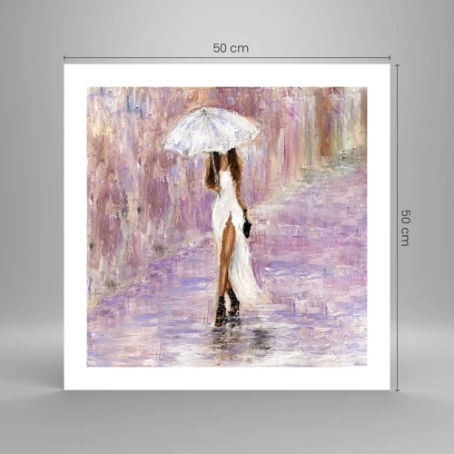 Póster - En la lluvia de lilas - 50x50 cm