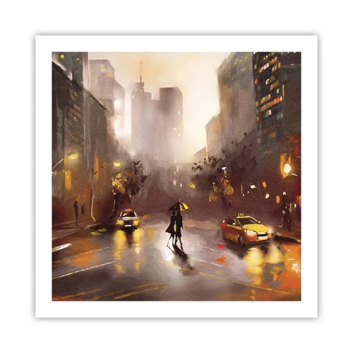 Póster - En las luces de Nueva York - 60x60 cm