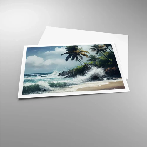 Póster - En una costa tropical - 100x70 cm