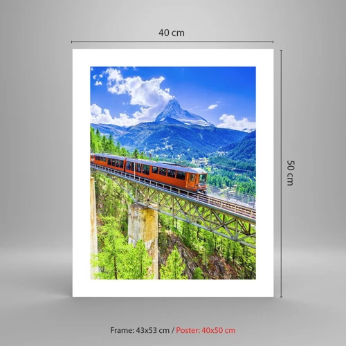 Póster - Ferrocarril a los Alpes - 40x50 cm