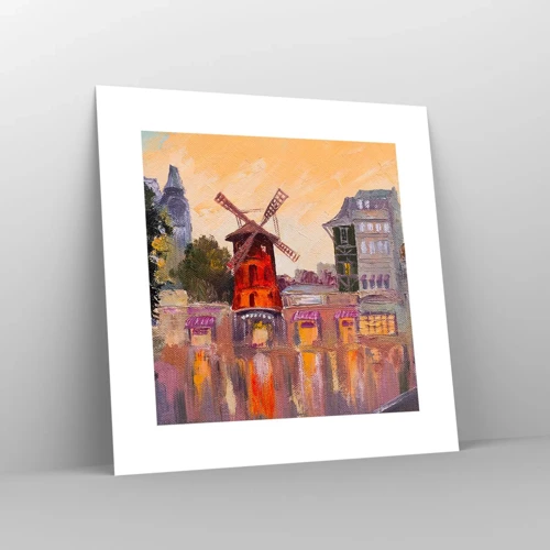 Póster - Iconos parisinos - Moulin Rouge - 30x30 cm