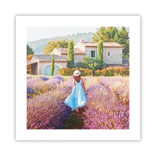 Póster - La chica de la lavanda - 40x40 cm