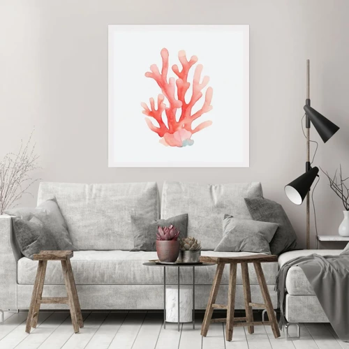 Póster - La hermosura del color coral - 50x50 cm