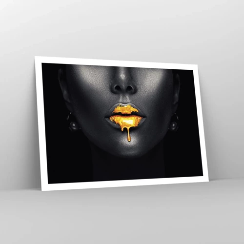 Póster - Labios de oro - 100x70 cm